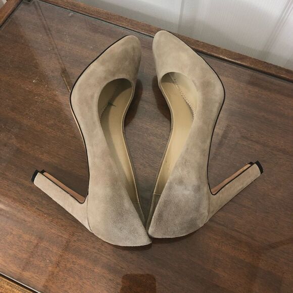 Jean - Michel Cazabat leather suede light taupe 4 inch heels, size 38.5, US 8 - Picture 6 of 11